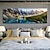 お買い得  風景画 プリント-1pc キャンバス絵画湖の森山の風景画の壁の芸術の装飾リビングルームの寝室のためのフレームなし