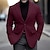 cheap Men&#039;s Blazers &amp; Suits-Men&#039;s Suits Blazer Business Wedding Party Winter Spring &amp;  Fall Fashion Casual Plain Wool Blend Casual / Daily Pocket Single Breasted Blazer Black Burgundy Navy Blue Gray