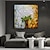 abordables Pinturas florales/botánicas-Mintura, pinturas al óleo de flores de textura gruesa hechas a mano sobre lienzo, decoración de arte de la pared, imagen de árbol abstracto moderno para decoración del hogar, pintura enrollada sin