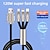 cheap Cell Phone Cables-Multi Charging Cable 120W 3.3ft USB A to Type C / Micro / IP 3.5 A Fast Charging Nylon Braided For Macbook iPad Samsung Phone Accessory