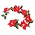 tanie Sztuczne rośliny-dekoracje świąteczne 2m świąteczna sztuczna dekoracja rattanowa czerwony kwiat rattanowa ozdoba festiwalowa
