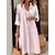 cheap Casual Dresses-Women&#039;s Midi Dress Shirt Dress Casual Dress Polyester Outdoor Office Daily Shirt Collar Fashion Modern Long Sleeve Button Pocket 2023 Fall Winter Loose Fit Pink Green Leaf Ombre S M L XL 2XL