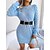 cheap Sweaters &amp; Cardigans-Women&#039;s Sweater Dress Jumper Ribbed Knit Patchwork Long Crew Neck Solid Color Daily Going out Stylish Casual Fall Winter White Pink S M L