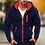cheap Men&#039;s Hoodies-Men&#039;s Hoodie Full Zip Hoodie Jacket Outerwear Black Army Green Navy Blue Gray Color Block Hooded Sports &amp; Outdoor Daily Holiday Patchwork Streetwear Cool Casual Spring &amp;  Fall Clothing Apparel Hoodies