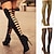 cheap Women&#039;s Boots-Women&#039;s Boots Suede Shoes Sock Boots Plus Size Party Solid Color Cut-out Over The Knee Boots Thigh High Boots Winter Stiletto Heel Pointed Toe Fashion Sexy PU Zipper Black Brown Beige