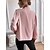 cheap Blouses &amp; Shirts-Women&#039;s Shirt Lantern Sleeve Blouse Black White Pink Button Plain Work Long Sleeve Standing Collar Daily Regular Fit Spring &amp;  Fall