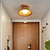 abordables Plafonniers-Plafonnier en forme de bol peu profond, luminaire semi-encastré minimaliste en résine avec 1 ampoule pour couloir, 110-240v