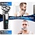 billige Barbering og hårfjerning-LCD-skærm elektrisk barbermaskine tør/våd trådløs barbermaskine type-c hurtigopladning roterende flydende skægtrimmer