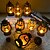 billige Halloween lys-halloween dekorationer græskar lampe retro lille olie lampe led elektronisk stearinlys bærbar græskar lampe galvanisering magisk farve storm lanterne