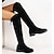 abordables Botas de mujer-Mujer Botas Zapatos de gamuza Tallas Grandes Exterior Trabajo Diario Color sólido Botas por encima de la rodilla Botas altas de muslo Tacón Plano Dedo redondo Elegante Moda Clásico Ante Sintético