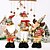 abordables Decoraciones navideñas-Muñeco de Navidad con patas retráctiles, muñeco de nieve de pie, Reno, Papá Noel, decoración navideña, moda, lindo cumpleaños, decoración navideña