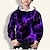 voordelige 3D hoodies en sweatshirts voor jongens-Kinderen Jongens Hoodie en sweatshirt Lange mouw 3D Trekkoord Paars Kinderen Tops Actief Basic Kinderdag