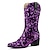 voordelige Cowboy &amp; Western Boots-Dames Laarzen Cowboy westernlaarzen Metalen laarzen Glitter kristal pailletten juwelen Buiten Werk Dagelijks Halfhoge laarzen Winter Pailletten Blok hiel Blokhak Gepuntte Teen Elegant Modieus Klassiek