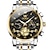baratos Relógios Quartz-OLEVS Masculino Relógios de Quartzo Moda Relógio Casual Relógio de Pulso Exibição da fase da lua Luminoso Calendário Cronógrafo Aço Inoxidável Assista