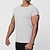 billiga Casual T-shirts för män-Herr T-shirt Muskelskjorta Slät Fyrkantig hals Gata Ledigt Kortärmad Kläder Mode Klassisk Bekväm Stor och hög