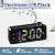 cheap Household Appliances-1pc Dynamic RGB Color Changing FM Radio Digital Alarm Clock with Sleep Timer and Dual Alarm - 8 Colors 12/24H Electronic LED Clock