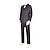 cheap Movie &amp; TV Theme Costumes-Wednesday Addams Addams family Gomez Addams Coat Blouse / Shirt Pants Men&#039;s Boys Movie Cosplay Men&#039;s suit Halloween Masquerade Coat Shirt Pants