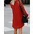 cheap Lace Dresses-Women&#039;s Work Dress Fashion Semi Formal Dress A Line Dress Flared Sleeve Lace Patchwork Mini Dress Long Sleeve V Neck Regular Fit Plain Red Fall S M L XL