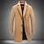 cheap Men&#039;s Trench Coat-Men&#039;s Winter Coat Overcoat Long Trench Coat Outdoor Daily Wear Fall &amp; Winter Polyester Outerwear Clothing Apparel Fashion Streetwear Plain Lapel Double Breasted