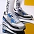 Χαμηλού Κόστους Ανδρικά Sneakers-Ανδρικά Αθλητικά Παπούτσια Μεγάλα Μεγέθη Μπάσκετ Περπάτημα Καθημερινό Καθημερινά Δέρμα Άνετο Απορροφητική Δαντέλα μέχρι πάνω Κίτρινο Κόκκινο Ανοικτό Μπλε Άνοιξη Φθινόπωρο