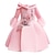 cheap Party Dresses-Kids Girls&#039; Party Dress Floral 3/4 Length Sleeve Formal Performance Wedding Tie Knot Fashion Adorable Cotton Midi Party Dress Floral Embroidery Dress Flower Girl&#039;s Dress Summer Spring Fall 2-9 Years