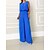 cheap Women&#039;s Jumpsuits &amp; Rompers-Women&#039;s Jumpsuit Solid Color Backless Holiday Crew Neck Street Daily Sleeveless Loose Fit Black Blue Fuchsia S M L Fall