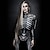cheap Carnival Costumes-Skeleton / Skull Cosplay Costume Bodysuits Adults&#039; Women&#039;s Cosplay Halloween Performance Party Halloween Halloween Carnival Masquerade Easy Halloween Costumes Mardi Gras