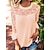 cheap Tees &amp; T-shirts-Women&#039;s T shirt Tee Black White Pink Lace Plain Daily Weekend Long Sleeve Round Neck Fashion Regular Fit Spring &amp;  Fall