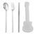 preiswerte Essen &amp; Besteck-Besteck-Set, 3-teilig, Besteck, Besteck mit Gitarre, Box, Geschirr, Löffel, Gabel, Stäbchen, Set, Reisegeschirr