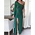 cheap Party Dresses-Women&#039;s Long Dress Maxi Dress Prom Dress Party Dress Sheath Dress Black Wine Green Pure Color Long Sleeve Fall Winter Autumn Ruched Fashion One Shoulder Evening Party Vacation 2023 S M L XL
