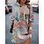 cheap Spring&amp;Autumn Dress-Women&#039;s Casual Dress Hoodie Dress Warm Fashion Mini Dress Hoodie Outdoor Vacation Going out Floral Pocket Print Loose Fit Red Blue Purple S M L XL XXL