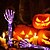 abordables Halloween en Plein Air-1 paire de décorations solaires d&#039;Halloween avec squelette éclairé de 45,7 cm, piquets à main, 40 lumières LED, figurine lumineuse, fête de vacances, décoration intérieure et extérieure pour jardin,
