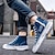 cheap Men&#039;s Sneakers-Men&#039;s Sneakers Skate Shoes High Top Sneakers Comfort Shoes Walking Casual Daily Canvas Mid-Calf Boots Lace-up Black Blue Spring Fall