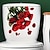 billige Veggklistremerker-romantisk toalettlokkdekal med rødt rosemønster - selvklebende dekorativt klistremerke på badet for kreativt toalettdeksel og baderomstilbehør