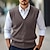 cheap Men&#039;s Pullover Sweater-Men&#039;s Sweater Vest Wool Sweater Pullover Sweater Jumper Jumper Ribbed Knit Regular Knitted Plain V Neck Vintage Stylish Work Daily Wear Clothing Apparel Winter Autumn Camel Wine M L XL