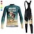 cheap Men&#039;s Clothing Sets-21Grams Men&#039;s Cycling Jersey with Bib Tights Long Sleeve Mountain Bike MTB Road Bike Cycling Winter Red Blue Dark Green Graphic Bike Quick Dry Moisture Wicking Spandex Sports Graphic Letter &amp; Number
