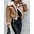 cheap Coats &amp; Jackets-Women&#039;s Faux Leather Jacket Fall Winter Street Daily Wear Vacation Regular Coat Windproof Breathable Regular Fit Casual Daily Street Style Jacket Long Sleeve with Pockets Color Block Black khaki Beige