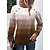 cheap Hoodies &amp; Sweatshirts-Women&#039;s T shirt Tee Brown Button Print Color Gradient Daily Weekend Long Sleeve Round Neck Fashion Regular Fit Painting Spring &amp;  Fall