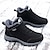 cheap Men&#039;s Sneakers-Men&#039;s Sneakers Boots Hiking Boots Winter Boots Trekking Shoes Fleece lined Hiking Casual Daily PU Warm Booties / Ankle Boots Lace-up Black Gray Winter