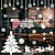 abordables Decoraciones navideñas-pegatinas navideñas para vidrio pegatinas de copos de nieve decoraciones para ventanas pegatinas para ventanas sin rastro