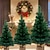 economico Figure da collezione-Mini albero di Natale artificiale, pino artificiale di Natale in miniatura per le vacanze con base in borsa di stoffa per la decorazione di ornamenti da tavolo per desktop di feste di Natale di home