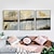 baratos Pinturas Abstratas-conjunto de pintura a óleo abstrata sem moldura de 3 galeria moderna e minimalista arte de parede paisagem sala de estar quarto cozinha decoração