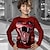 baratos camisetas 3d menino-Para Meninos 3D Animal Camiseta Manga Longa Impressão 3D Outono Inverno Esportes Moda Roupa de rua Poliéster Infantil 3-12 anos Ao ar livre Casual Diário Normal