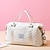 cheap Travel Bags-Men&#039;s Women&#039;s Handbag Crossbody Bag Shoulder Bag Gym Bag Duffle Bag Oxford Cloth Outdoor Daily Holiday Zipper Large Capacity Waterproof Lightweight Solid Color Quilted Peach pollen Crescent White