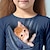 billiga flickans 3d-uppsättningar-Flickor 3D Katt T-shirt och legging Ruffelklänningsset Långärmad 3D-tryck Höst Vinter Aktiv Mode Dagligen Polyester Barn 3-12 år Utomhus Datum Semester Normal