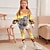 abordables ensembles 3d de fille-Fille 3D Chat Sweat &amp; legging Set manche longue 3D effet Automne Hiver Actif Mode du quotidien Polyester Enfants 3-12 ans Col Ras du Cou Extérieur Rendez-vous Vacances Standard