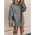 cheap Spring&amp;Autumn Dress-Women&#039;s Casual Dress Hoodie Dress Fashion Daily Mini Dress Crew Neck Outdoor Vacation Going out Solid Color Pure Color Loose Fit Black White Pink S M L XL 3XL