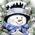 abordables Suministros para eventos y fiestas-Calcomanías de corona de muñeco de nieve de bienvenida cálida de invierno, calcomanías de ventana de pared de puerta de casa de Navidad, decoración del hogar