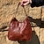 ieftine Genți Totes-Pentru femei Geanta de umar Hobo Bag PU piele În aer liber Birou Cumpărături Capacitate Înaltă Culoare solidă Roșu Claret Rosu maro Negru