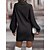 cheap Spring&amp;Autumn Dress-Women&#039;s Sweater Dress Sheath Dress Knit Dress Warm Mini Dress Outdoor Casual Vacation Going out Pure Color Long Sleeve Turtleneck 2023 Loose Fit Black White Pink S M L XL